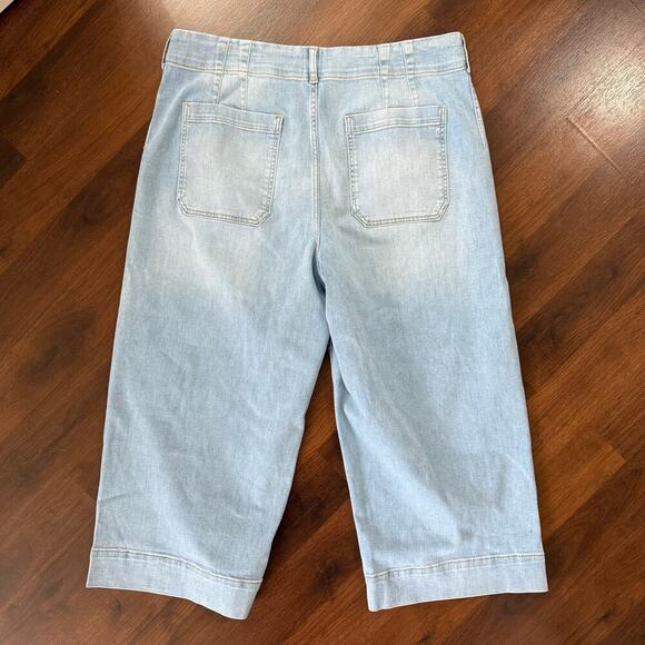 Maeve The Colette Jeans High Rise Wide Leg Light Wash Boho Casual Minimalist 18W - Picture 3 of 8